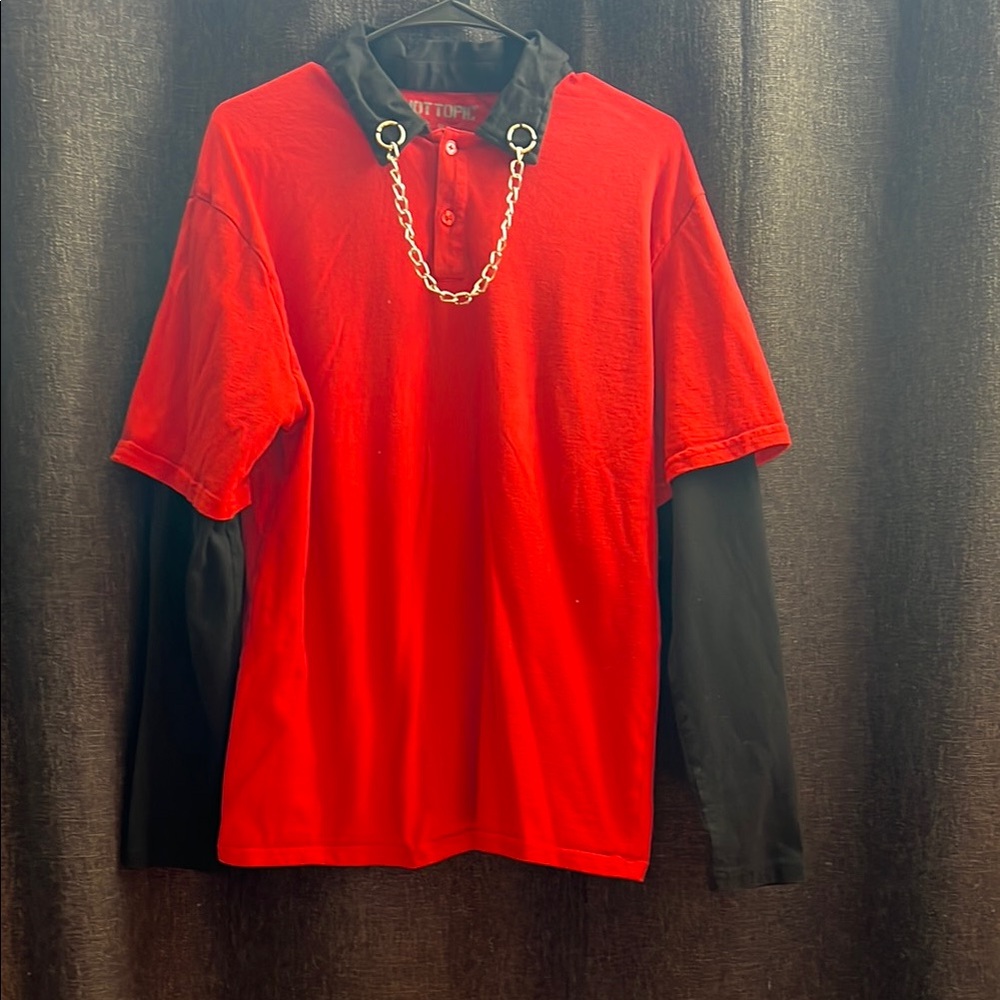Red and Black Men's Shirt